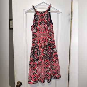 Vince Camuto Navy & Pink Floral Print Sheath Dress